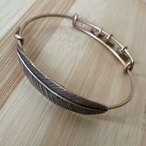 Alex & Ani Gold Feather Bangle